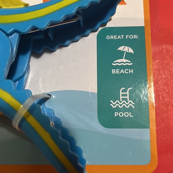 Flip Flops Clips Towel Clips for beach Chairs, 2 Clips NEW BNIP - Picture 4 of 6